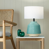 Elm Design Turquoise Willow Ceramic Table Lamp