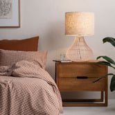 Elm Design Orion Rattan &amp; Linen Table Lamp