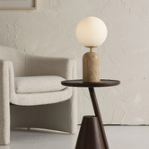 Elm Design 42cm Larkin Travertine Table Lamp