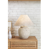 Elm Design Natural Flax Belle Ceramic Table Lamp