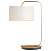 Elm Design Goldie Brushed Brass Metal Table Lamp