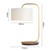 Elm Design Goldie Brushed Brass Metal Table Lamp