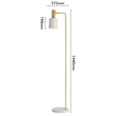 Elm Design Gold Mali Metal Floor Lamp