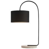 Elm Design Camden Steel &amp; Marble Arched Table Lamp