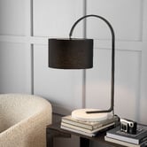Elm Design Camden Steel &amp; Marble Arched Table Lamp