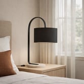 Elm Design Camden Steel &amp; Marble Arched Table Lamp