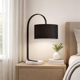 Elm Design Camden Steel &amp; Marble Arched Table Lamp