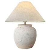 Elm Design Natural Flax Belle Ceramic Table Lamp
