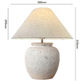 Elm Design Natural Flax Belle Ceramic Table Lamp