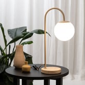 Elm Design Lennon Travertine Table Lamp