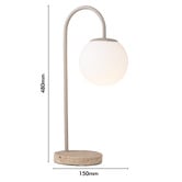 Elm Design Lennon Travertine Table Lamp