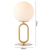 Elm Design Aspen Frosted Glass Table Lamp