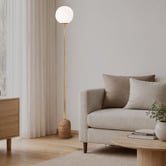 Elm Design Larkin Travertine Floor Lamp