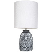 The Home Collective White Fleur Ceramic Table Lamp