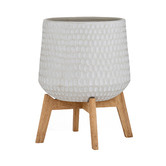 The Home Collective Cooper Rubberwood Planter