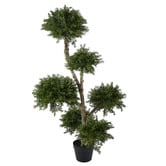 The Home Collective 120cm Green Potted Faux Cloud Pine Tree