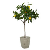 The Home Collective 123cm Potted Faux Lemon Tree