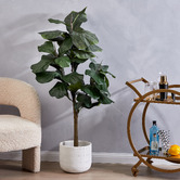 The Home Collective 152cm Potted Faux Dark Green Fiddle Leaf Tree