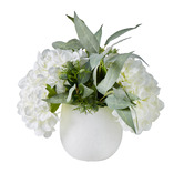 The Home Collective 40cm Faux Mixed Hydrangea Arrangement in Ceramic Pot