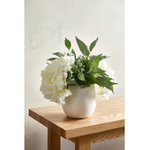 The Home Collective 40cm Faux Mixed Hydrangea Arrangement in Ceramic Pot