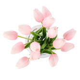 The Home Collective 20cm Pink Faux Tulip Bunch with Vase