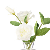 The Home Collective 27cm White Faux Lisianthus with Vase