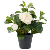 The Home Collective 38cm Potted Faux Peony Lush Leaf