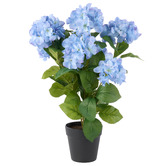 The Home Collective 59cm Blue Potted Faux Hydrangea