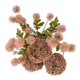 The Home Collective 43cm Pink Faux Allium Pompom Mix with Vase