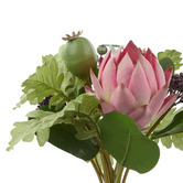 The Home Collective 30cm Pink Faux Protea Pod Mix Bouquet