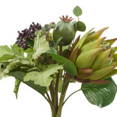 The Home Collective 30cm Green Faux Protea Pod Mix Bouquet