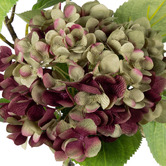 The Home Collective 47cm Green Faux Hydrangea Vivid Leaf with Glass Vase
