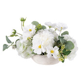The Home Collective 25cm Potted Faux Cosmos &amp; Hydrangea Arrangement