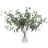 The Home Collective 93cm Faux Eucalyptus &amp; Gum Leaves with Glass Vase