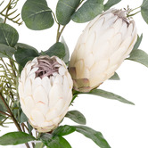 The Home Collective 68cm Faux Protea &amp; Eucalyptus with Glass Vase