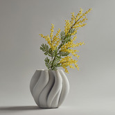 The Home Collective White Lucas Polyresin Vase