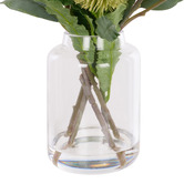The Home Collective 44cm Faux Mixed Native Banksia &amp; Gum Nut with Glass Vase