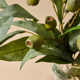 The Home Collective 40cm Faux Mixed Gum Nut &amp; Eucalyptus with Glass Vase