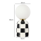 The Home Collective Check Kenelm Ceramic Table Lamp