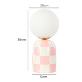 The Home Collective Check Kenelm Ceramic Table Lamp