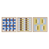 The Home Collective 3 Piece Gridplay Framed Canvas Wall Art Set