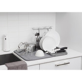 Umbra 2 Piece Grey UDry Dish Rack &amp; Drying Mat Set