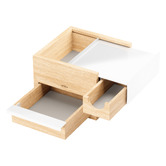 Umbra Stowit Rectangular Rubberwood Jewellery Box
