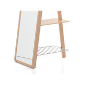 Foppapedretti Natural Vanesia Floor Mirror with Clothes Rack