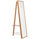 Foppapedretti Natural Vanesia Floor Mirror with Clothes Rack | Temple ...