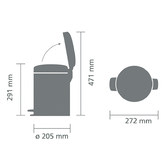Brabantia Brabantia Newicon 5L Pedal Bin