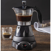 Leaf &amp; Bean Black 200ml Electric Espresso Maker