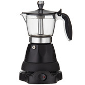 Leaf &amp; Bean Black 200ml Electric Espresso Maker