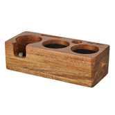 Leaf &amp; Bean Levy Acacia Wood Espresso Tamper Station