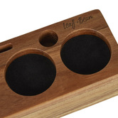 Leaf &amp; Bean Levy Acacia Wood Espresso Tamper Station